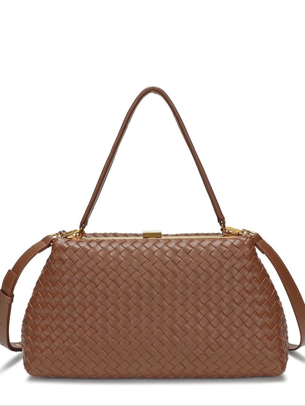 Tiffany & Fred Paris Leather Clutch/Shoulder Bag Caramel Brown Nwt — image 2 of 4